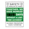 5S Supplies Digital LED Safety Scoreboard Signs with Frame, Safety By Choice Not By Chance SAFETY-LED- SBCNBC - alternate 2